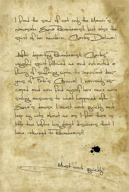 Return to Ravenhearst Lost Journal - Page 2