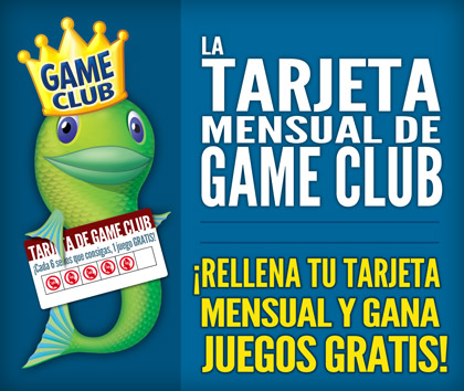 Juegos gratis con la Tarjeta Mensual de Game Club